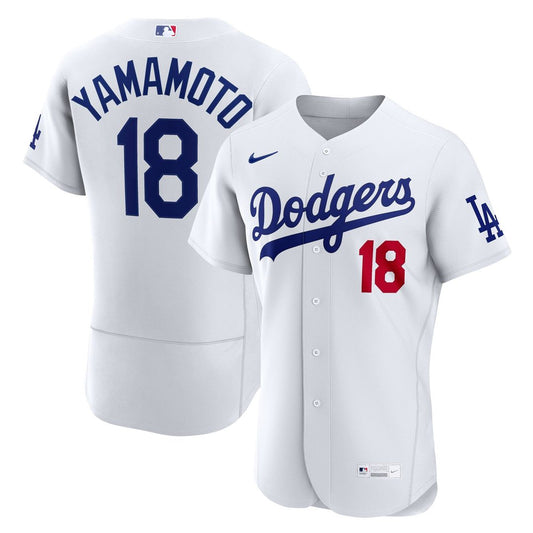 Los Angeles Dodgers Yoshinobu Yamamoto Nike Home Authentic Jersey - White MLB Team Jersey Baseball Fan Apparel