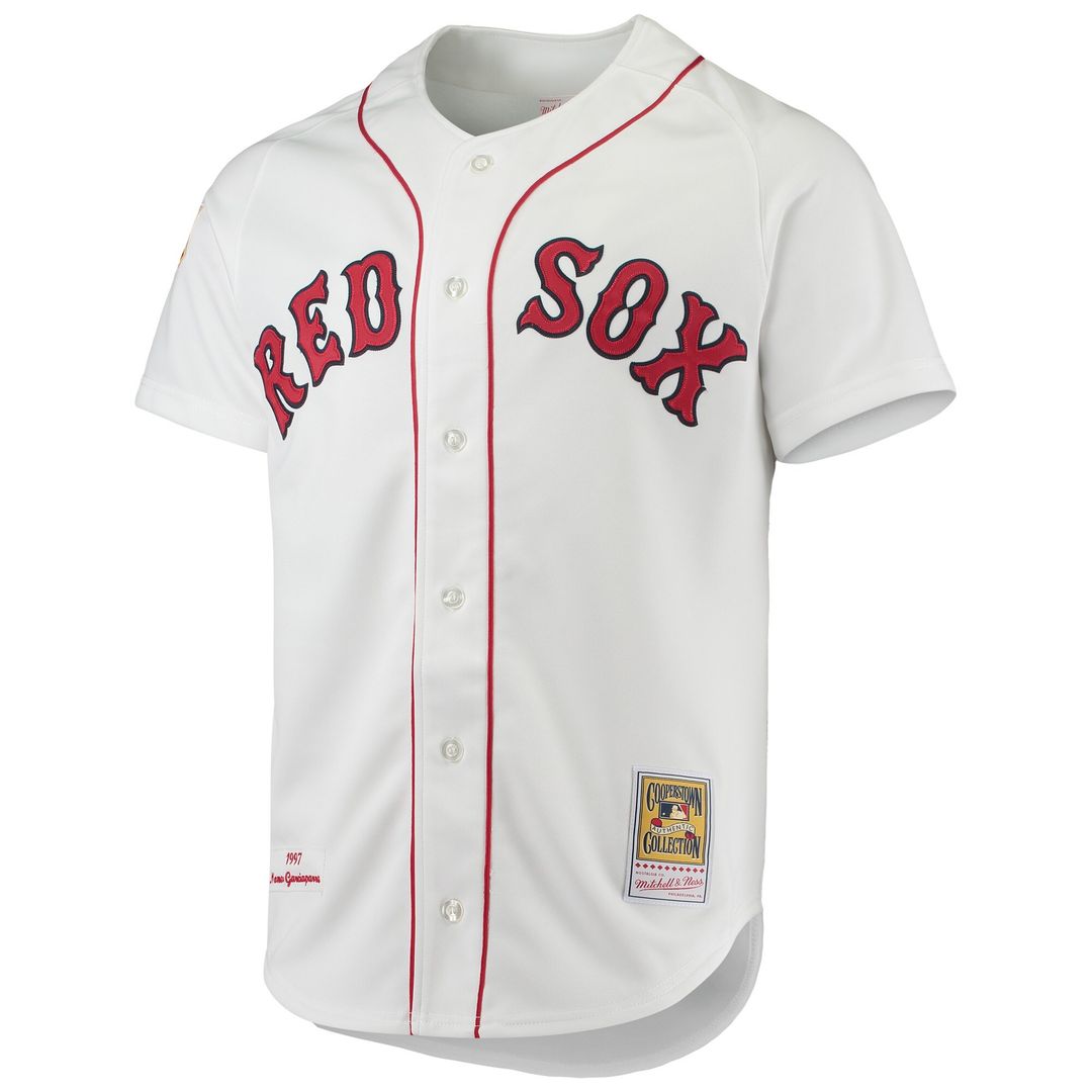 Boston Red Sox Nomar Garciaparra Mitchell & Ness 1997 Cooperstown Authentic Jersey - White MLB Team Jersey Baseball Fan Apparel
