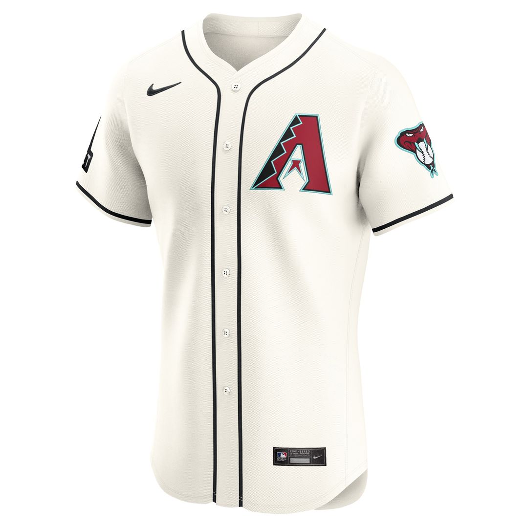 Arizona Diamondbacks Nike Home Elite Patch Jersey - White MLB Team Jersey Baseball Fan Apparel