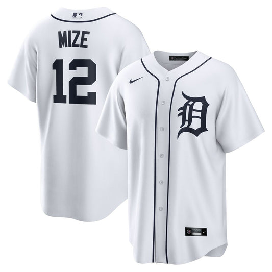 Detroit Tigers Casey Mize Nike Home Replica Jersey - White MLB Team Jersey Baseball Fan Apparel