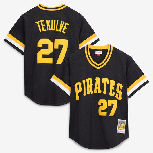 Pittsburgh Pirates Kent Tekulve Mitchell & Ness Authentic Batting Practice Jersey - Black MLB Team Jersey Baseball Fan Apparel