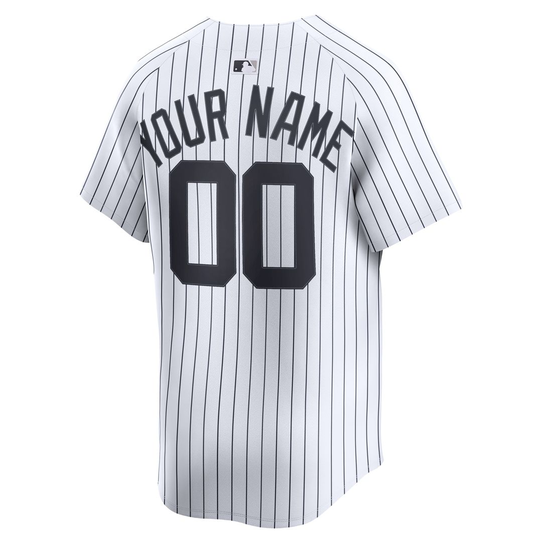 New York Yankees Nike Home Limited Custom Jersey - White MLB Team Jersey Baseball Fan Apparel