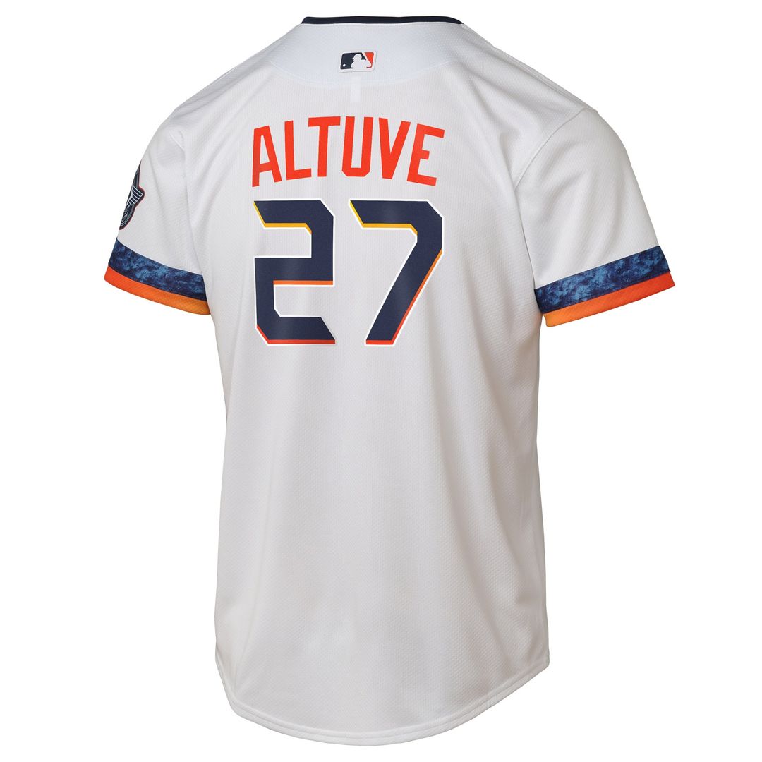 Houston Astros Jose Altuve Nike Youth 2025 City Connect Limited Player Jersey - White MLB Team Jersey Baseball Fan Apparel