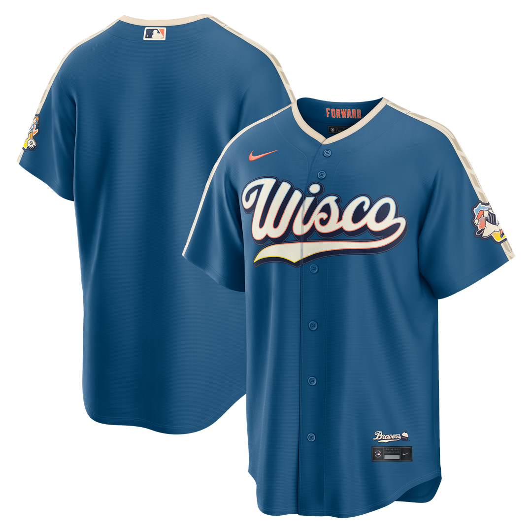 Milwaukee Brewers Nike 2026 City Connect Stadium Jersey - Mineral Blue MLB Team Jersey Baseball Fan Apparel