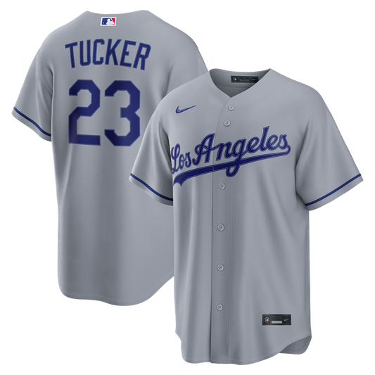Los Angeles Dodgers Kyle Tucker Nike Road Replica Jersey - Gray MLB Team Jersey Baseball Fan Apparel