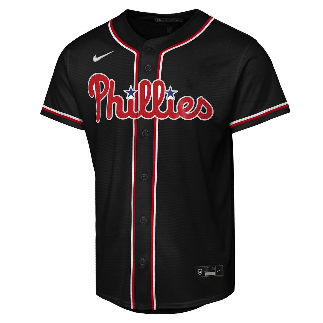 Philadelphia Phillies Bryce Harper Nike Youth Fashion Replica Player Jersey - Black MLB Team Jersey Baseball Fan Apparel
