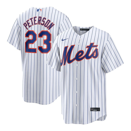 New York Mets David Peterson Nike Home Replica Jersey - White MLB Team Jersey Baseball Fan Apparel