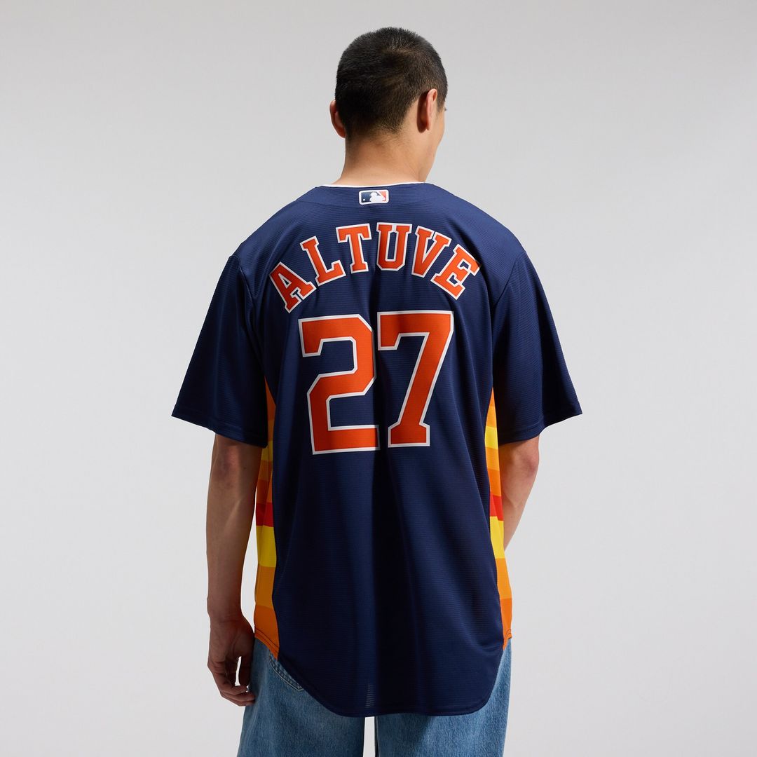 Houston Astros Jose Altuve Nike Alternate 2 Replica Jersey - Navy MLB Team Jersey Baseball Fan Apparel