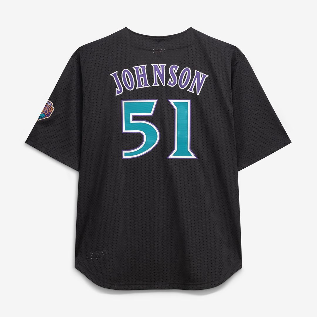 Arizona Diamondbacks Randy Johnson Mitchell & Ness Big & Tall Cooperstown Mesh Batting Practice Jersey - Black MLB Team Jersey Baseball Fan Apparel