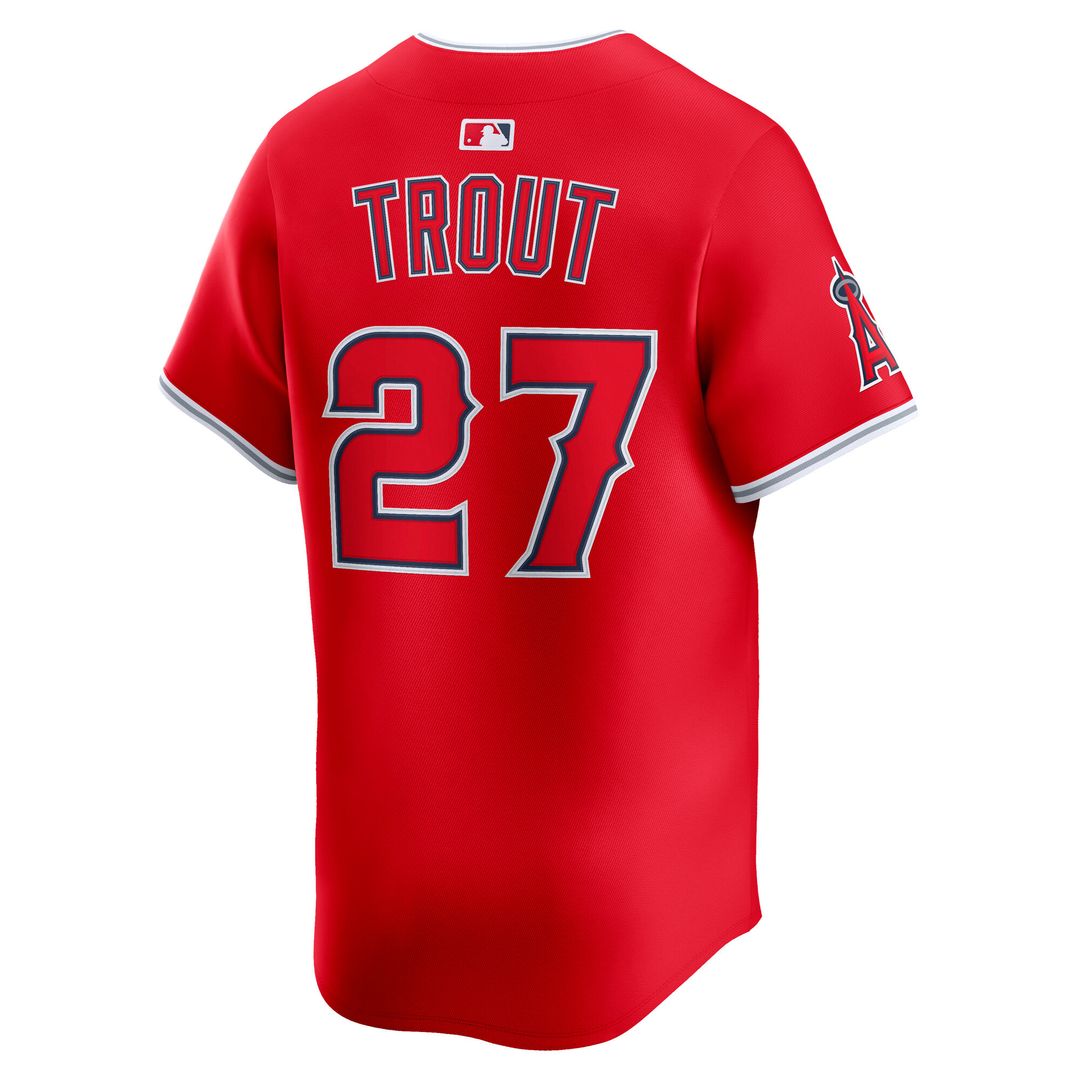 Los Angeles Angels Mike Trout Nike Home Limited Player Jersey - White MLB Team Jersey Baseball Fan Apparel