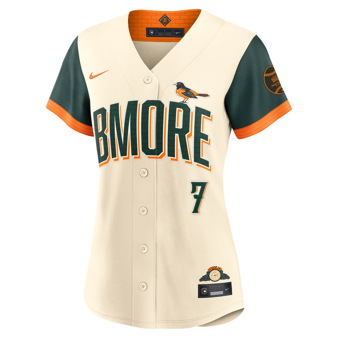 Baltimore Orioles Jackson Holliday Nike Women's 2026 City Connect Stadium Jersey - Cream MLB Team Jersey Baseball Fan Apparel