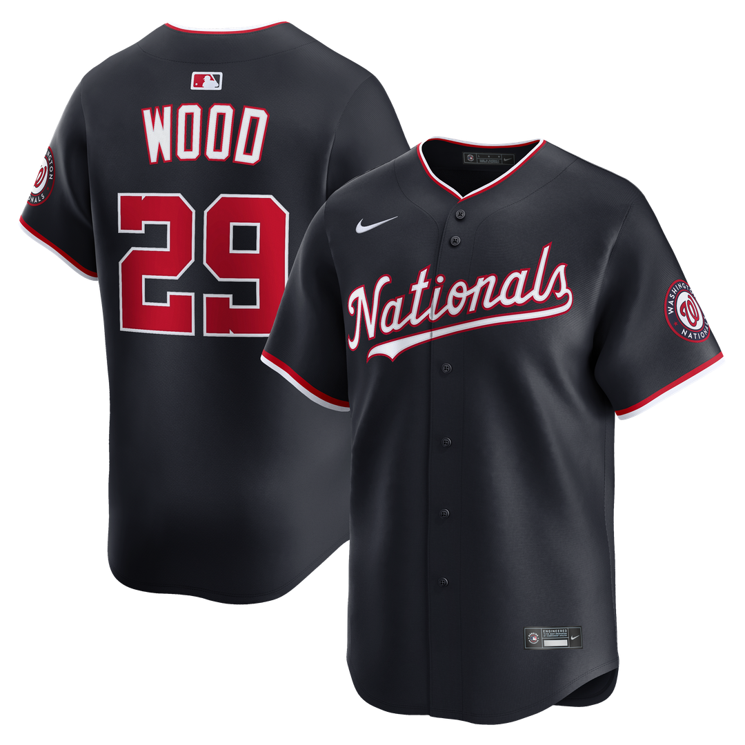 Washington Nationals James Wood Nike Alternate Limited Player Jersey - Navy MLB Team Jersey Baseball Fan Apparel