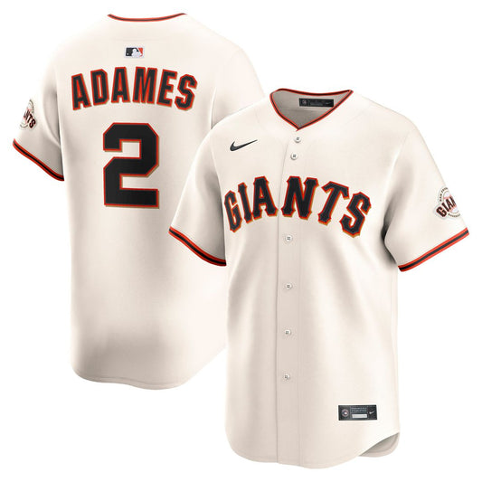 San Francisco Giants Willy Adames Nike Home Limited Player Jersey - Cream MLB Team Jersey Baseball Fan Apparel