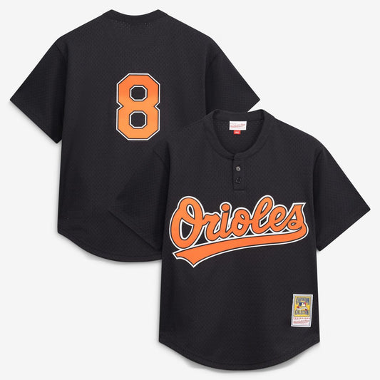 Baltimore Orioles Cal Ripken Jr. Mitchell & Ness Authentic Batting Practice Jersey - Black MLB Team Jersey Baseball Fan Apparel