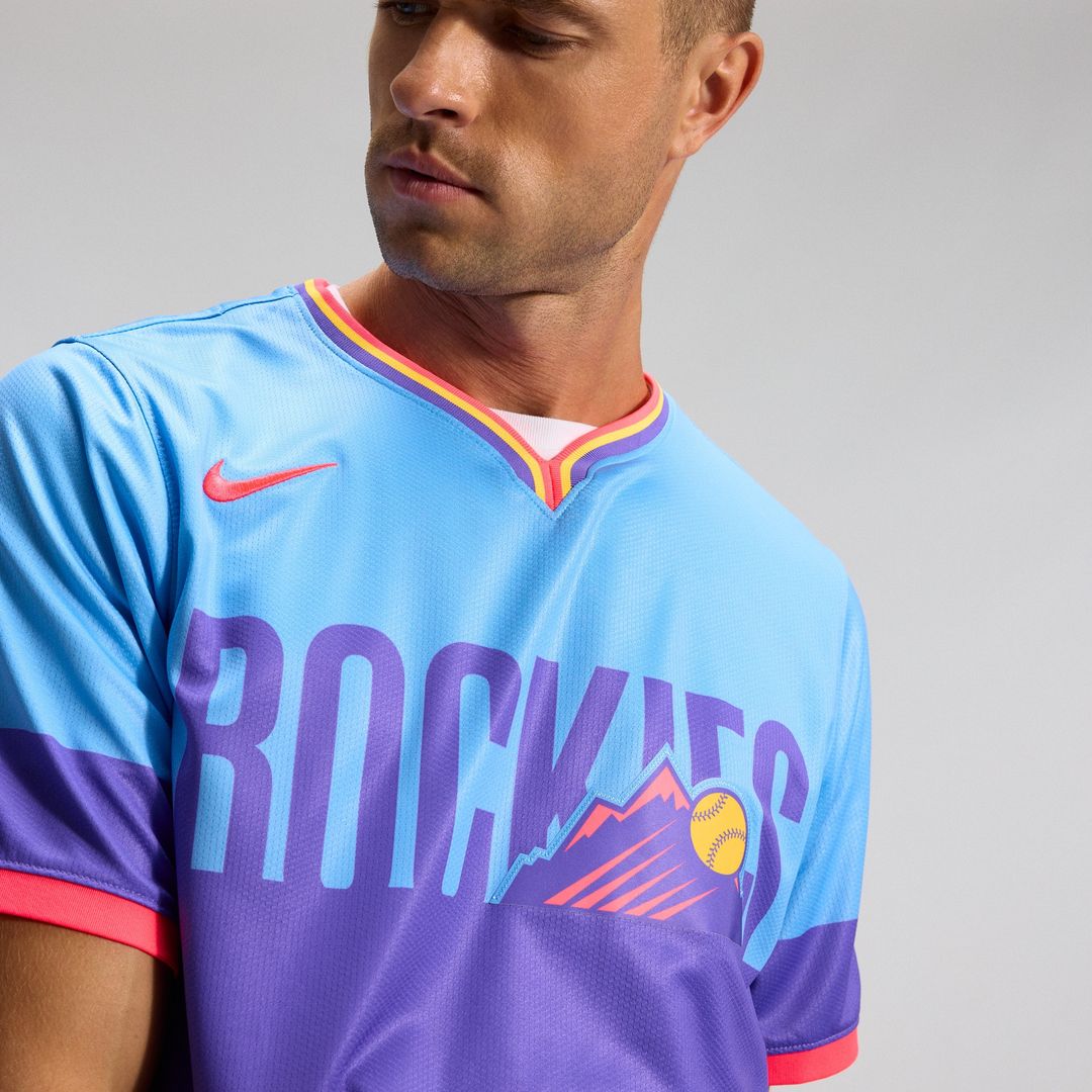 Colorado Rockies Nike 2025 City Connect Limited Jersey - Purple/Light Blue MLB Team Jersey Baseball Fan Apparel