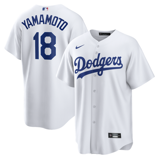 Los Angeles Dodgers Yoshinobu Yamamoto Nike Home Replica Jersey - White MLB Team Jersey Baseball Fan Apparel