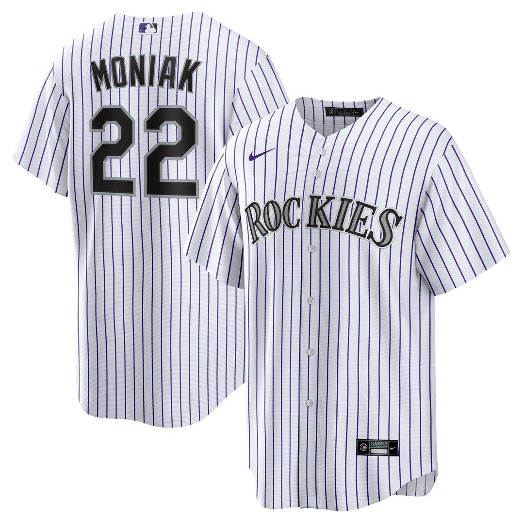 Colorado Rockies Mickey Moniak Nike Home Replica Jersey - White MLB Team Jersey Baseball Fan Apparel