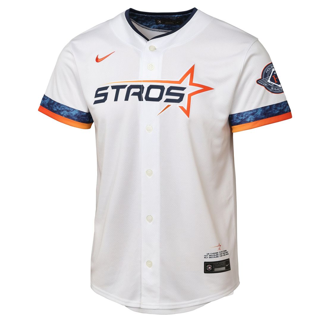 Houston Astros Nike Youth 2025 City Connect Limited Jersey - White MLB Team Jersey Baseball Fan Apparel