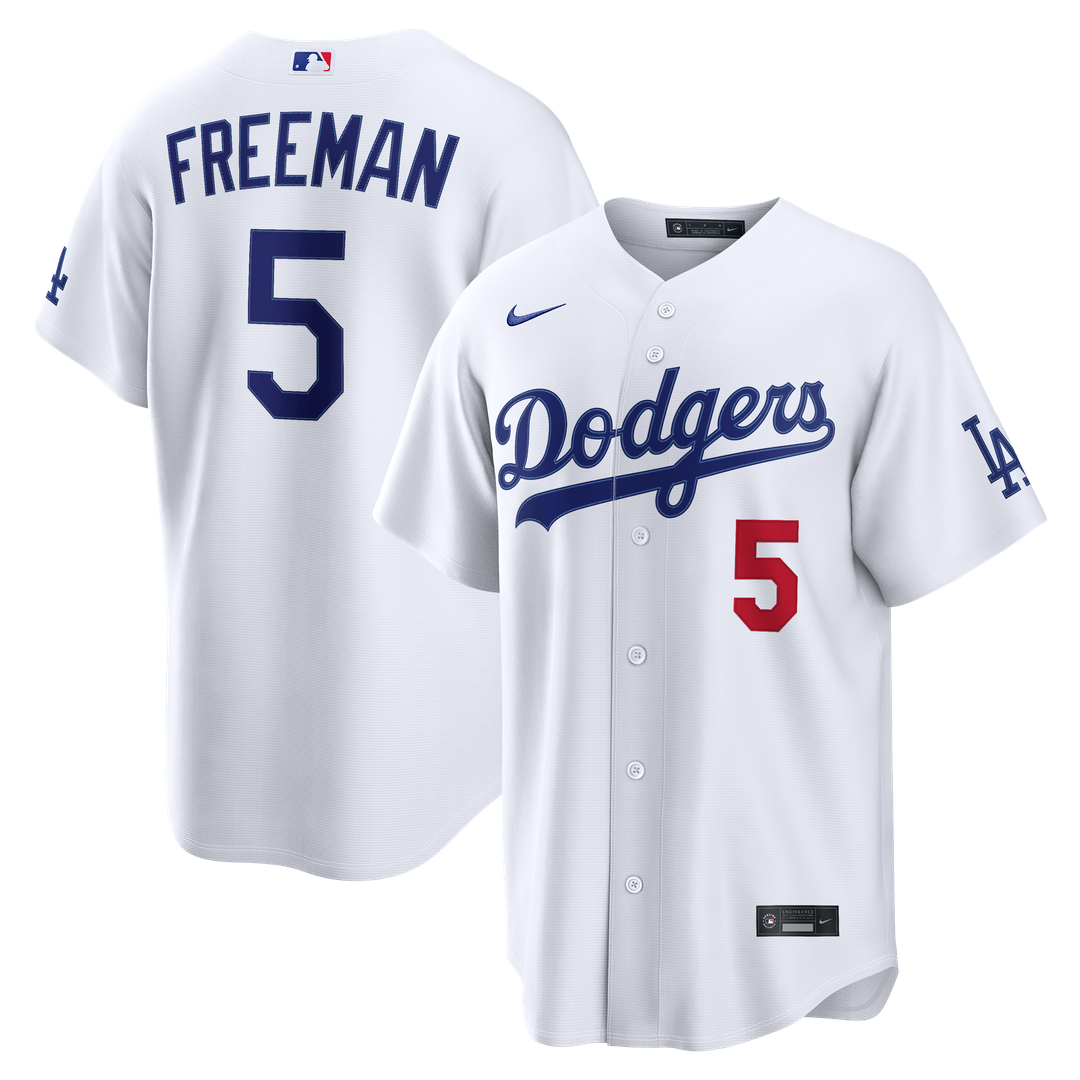 Los Angeles Dodgers Freddie Freeman Nike Home Stadium Jersey - White MLB Team Jersey Baseball Fan Apparel