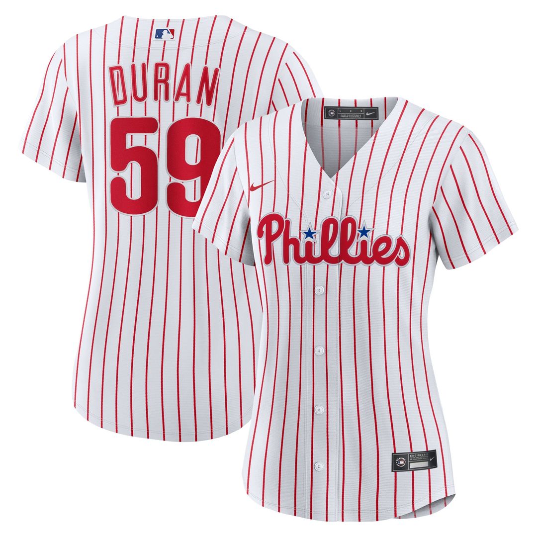 Philadelphia Phillies Jhoan Duran Nike Women's Home Replica Jersey - White MLB Team Jersey Baseball Fan Apparel
