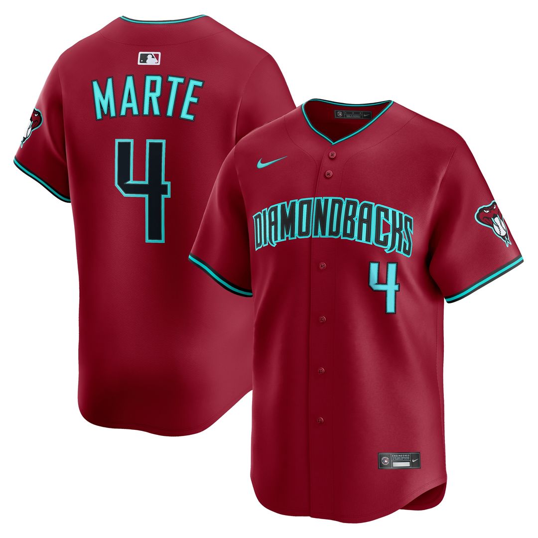 Arizona Diamondbacks Ketel Marte Nike Alternate Limited Jersey - Black MLB Team Jersey Baseball Fan Apparel