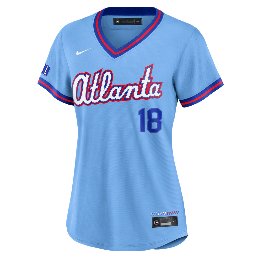 Atlanta Braves Mike Yastrzemski Nike Women's 2026 City Connect Stadium Jersey - Powder Blue MLB Team Jersey Baseball Fan Apparel
