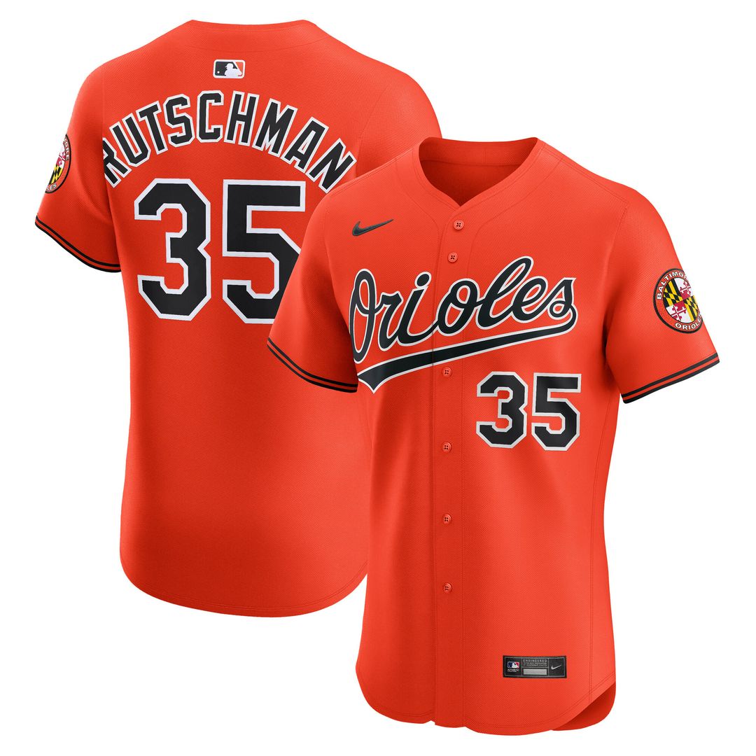 Baltimore Orioles Adley Rutschman Nike Alternate 2 Elite Jersey - Orange MLB Team Jersey Baseball Fan Apparel