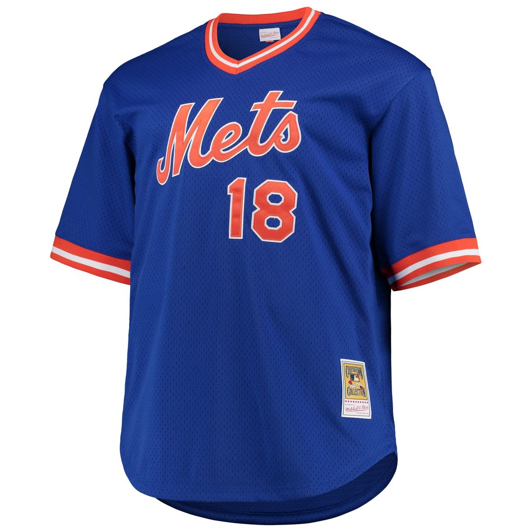 New York Mets Darryl Strawberry Mitchell & Ness Big & Tall Cooperstown Mesh Batting Practice Jersey - Royal MLB Team Jersey Baseball Fan Apparel