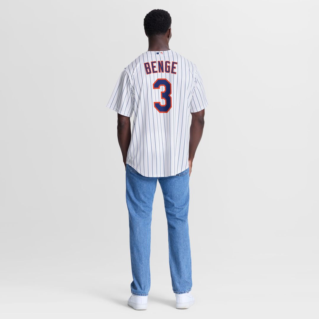 New York Mets Carson Benge Nike Home Replica Jersey - White MLB Team Jersey Baseball Fan Apparel