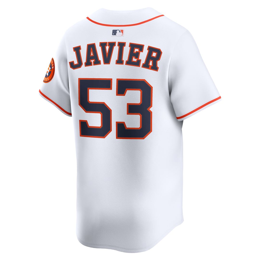 Houston Astros Cristian Javier Nike Home Limited Player Jersey - White MLB Team Jersey Baseball Fan Apparel