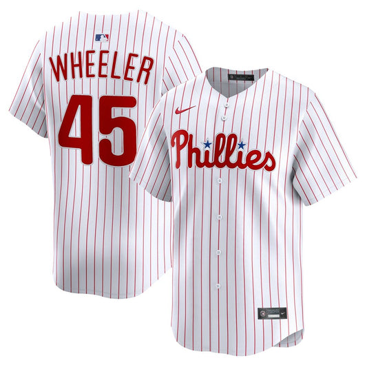 Philadelphia Phillies Zack Wheeler Nike Home Limited Player Jersey - White MLB Team Jersey Baseball Fan Apparel