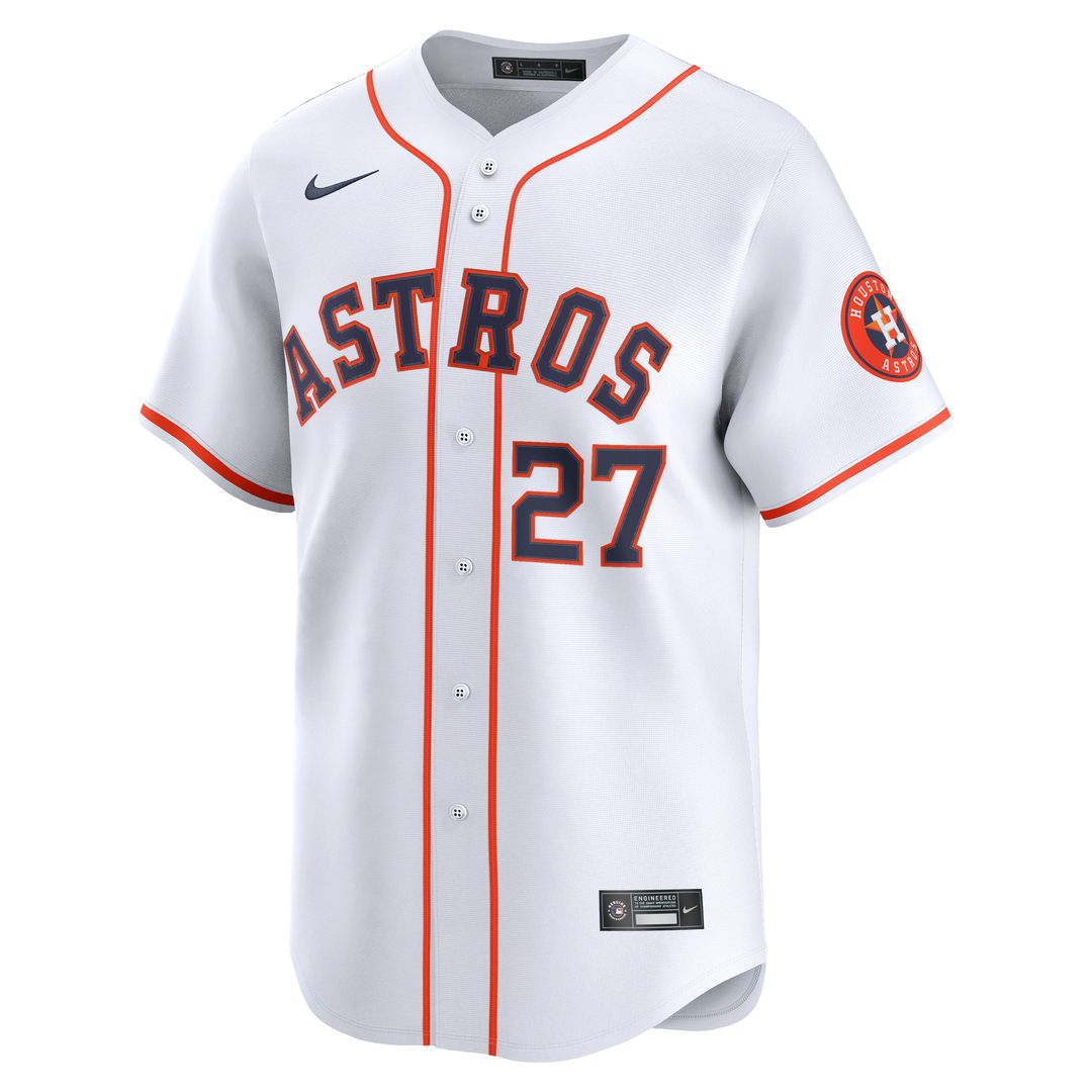 Houston Astros Jose Altuve Nike Home Limited Player Jersey - White MLB Team Jersey Baseball Fan Apparel