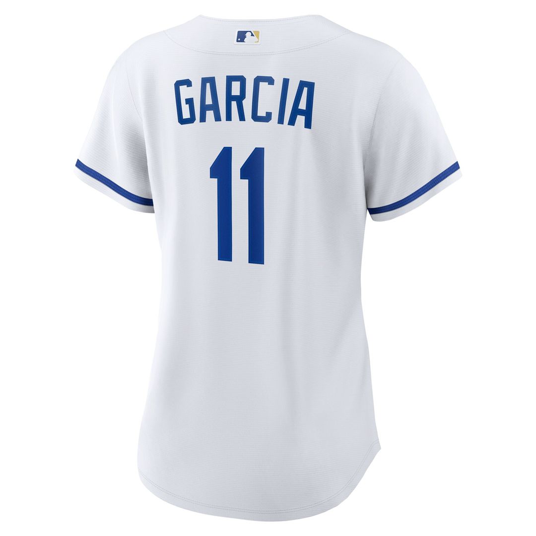 Kansas City Royals Maikel Garcia Nike Women's Home Replica Jersey - White MLB Team Jersey Baseball Fan Apparel