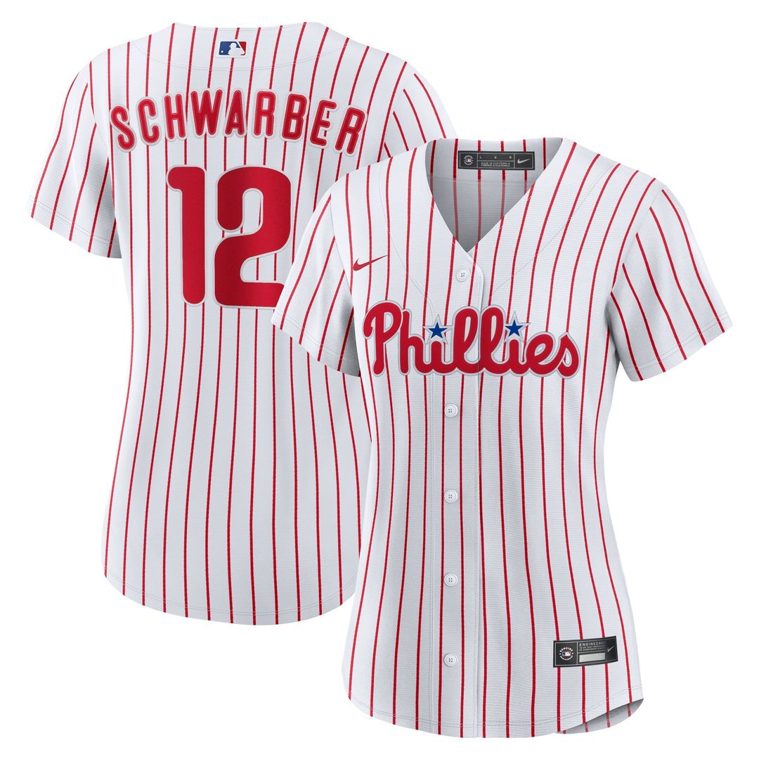 Philadelphia Phillies Kyle Schwarber Nike Women's Home Replica Jersey - White MLB Team Jersey Baseball Fan Apparel