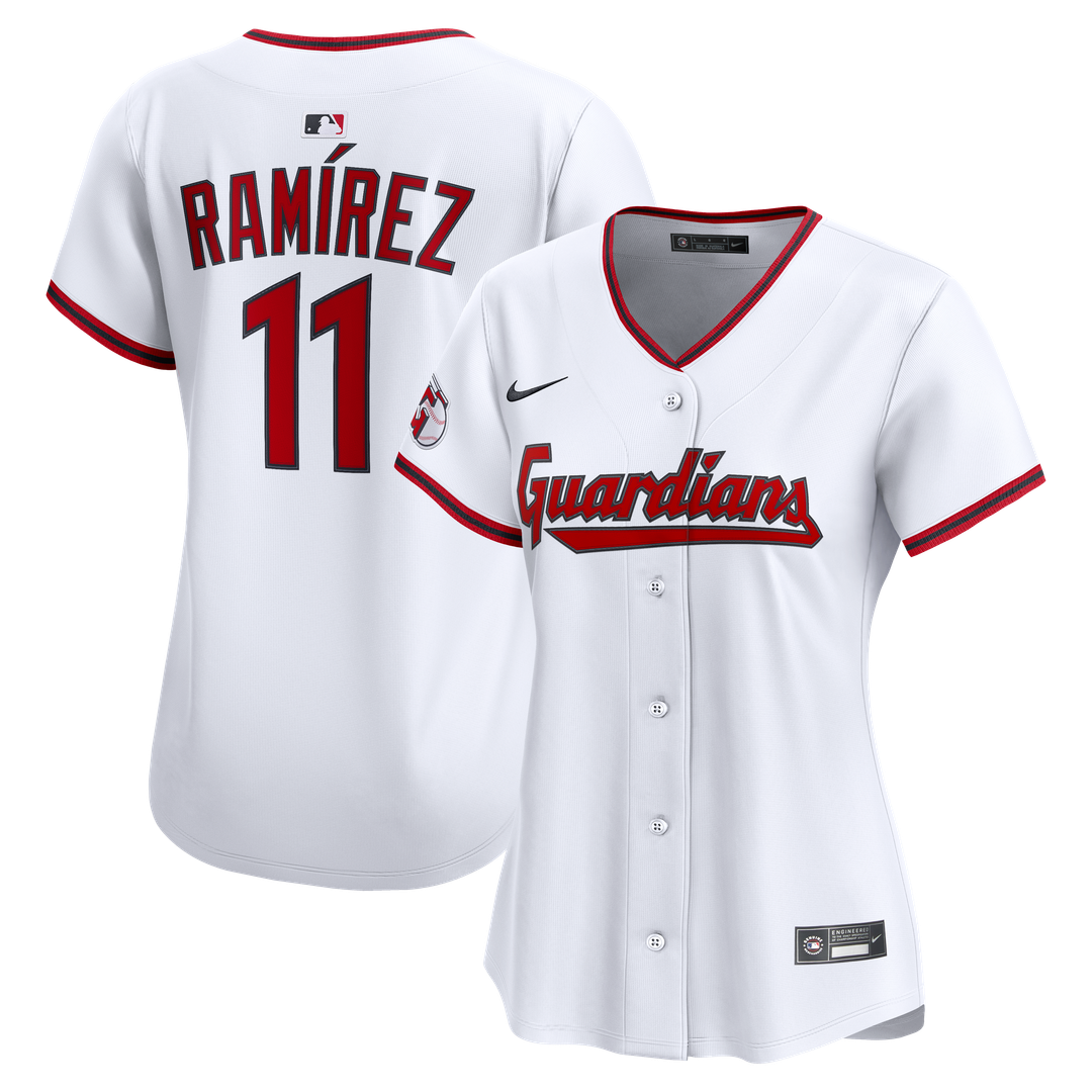 Cleveland Guardians José Ramírez Nike Women's Home Limited Player Jersey - White MLB Team Jersey Baseball Fan Apparel