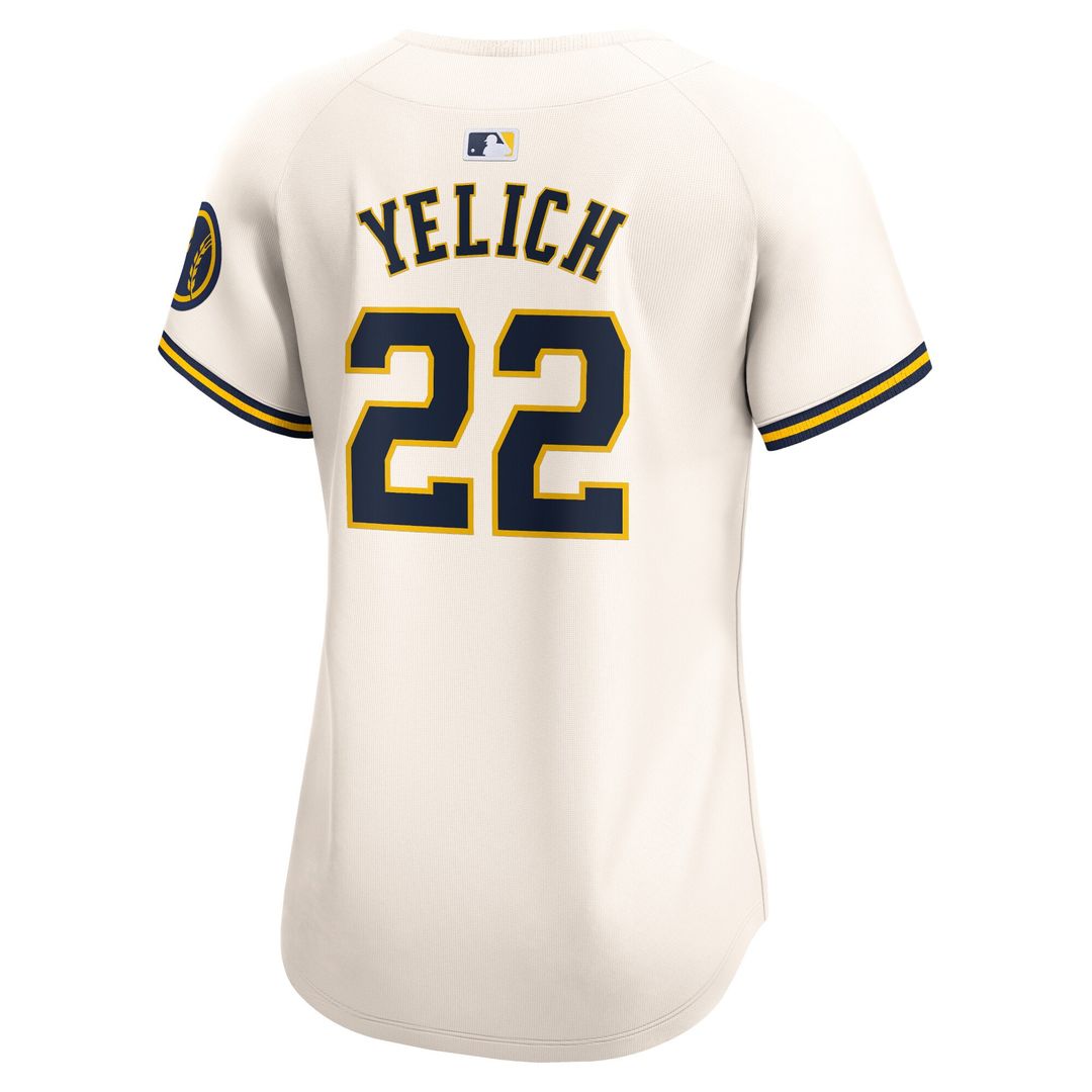 Milwaukee Brewers Christian Yelich Nike Women's Home Limited Player Jersey - Cream MLB Team Jersey Baseball Fan Apparel