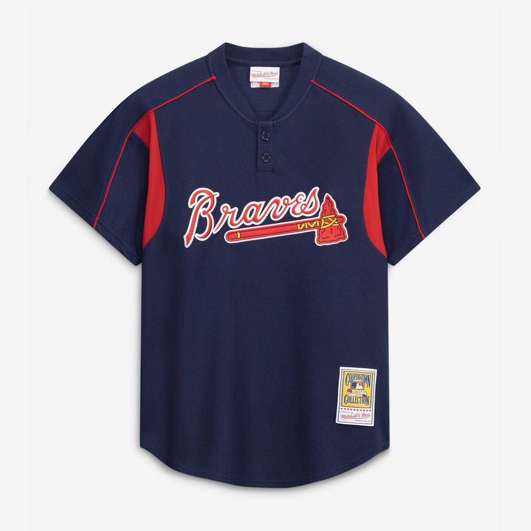 Atlanta Braves Chipper Jones Mitchell & Ness Authentic Batting Practice Jersey - Navy MLB Team Jersey Baseball Fan Apparel