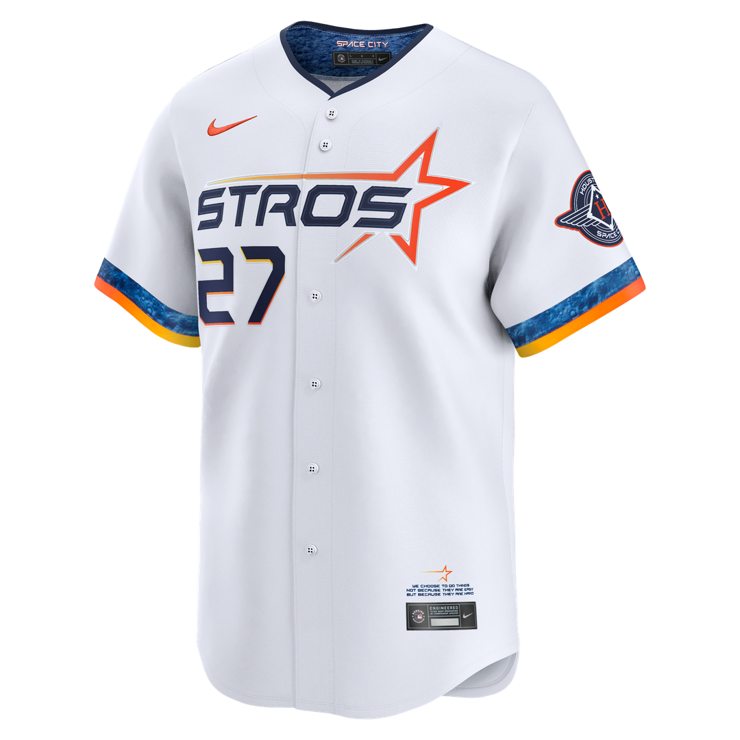 Houston Astros Jose Altuve Nike 2025 City Connect Limited Player Jersey - White MLB Team Jersey Baseball Fan Apparel