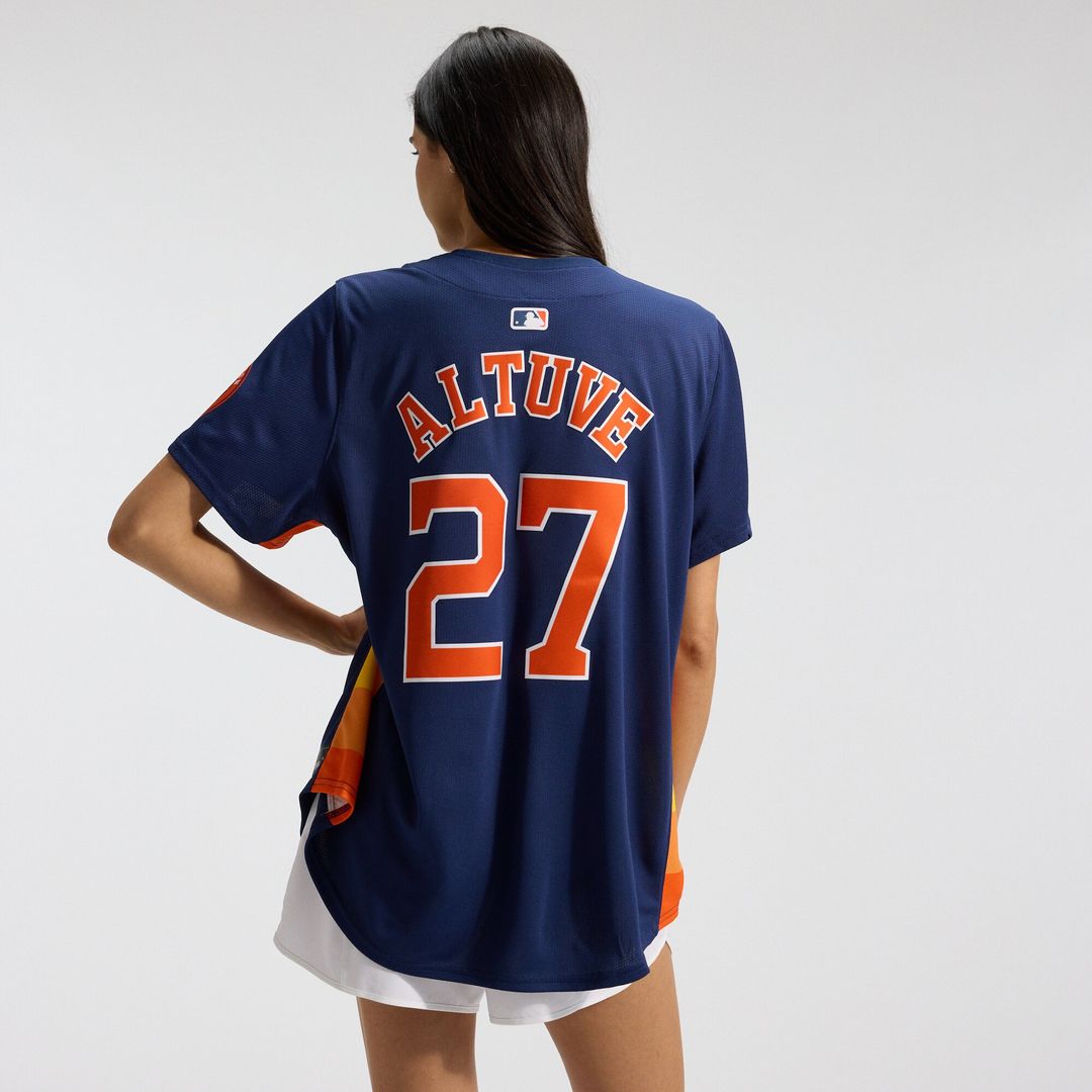 Houston Astros Jose Altuve Nike Women's Alternate Limited Player Jersey - Navy MLB Team Jersey Baseball Fan Apparel