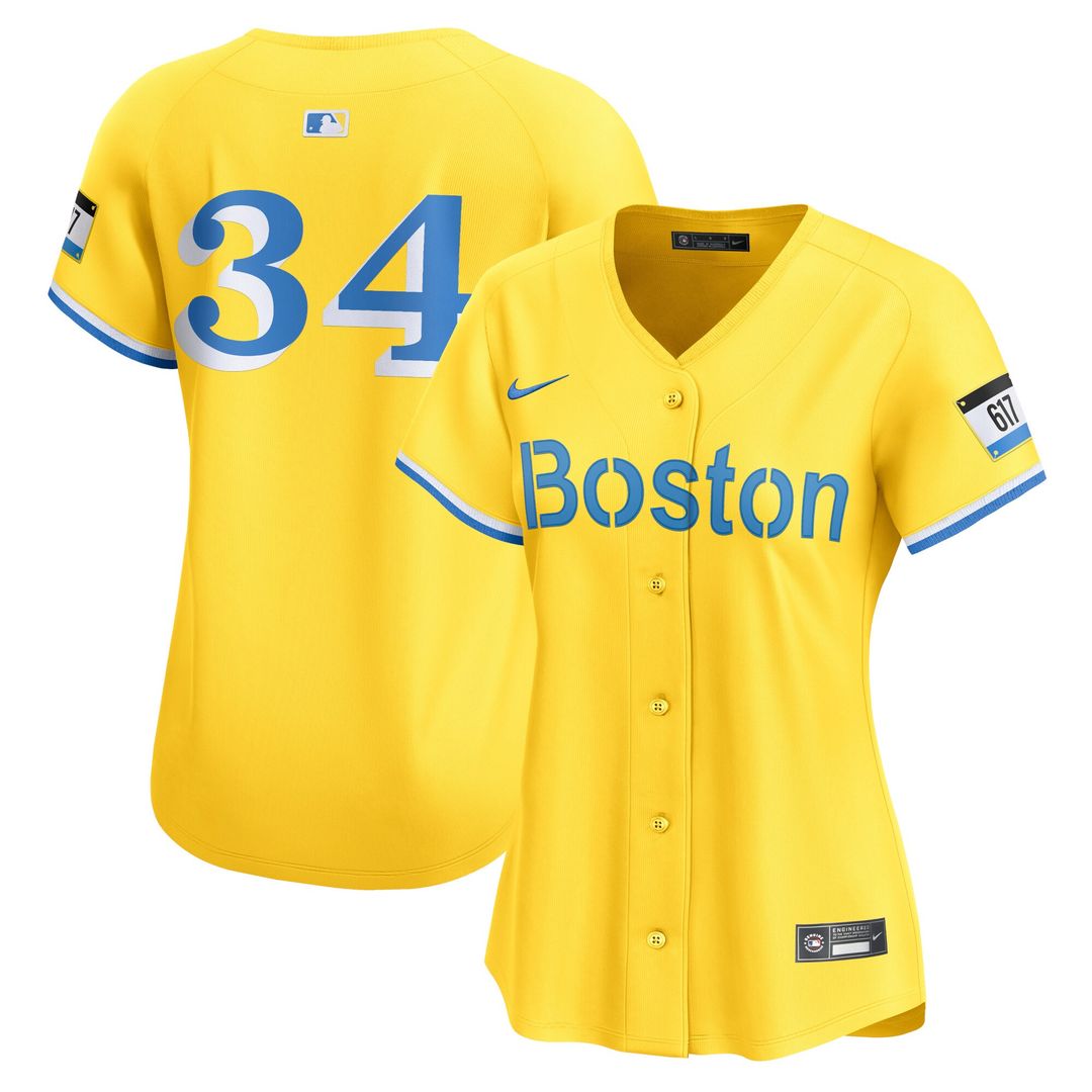 Boston Red Sox David Ortiz Nike Women's City Connect Retired Player Jersey - Gold MLB Team Jersey Baseball Fan Apparel