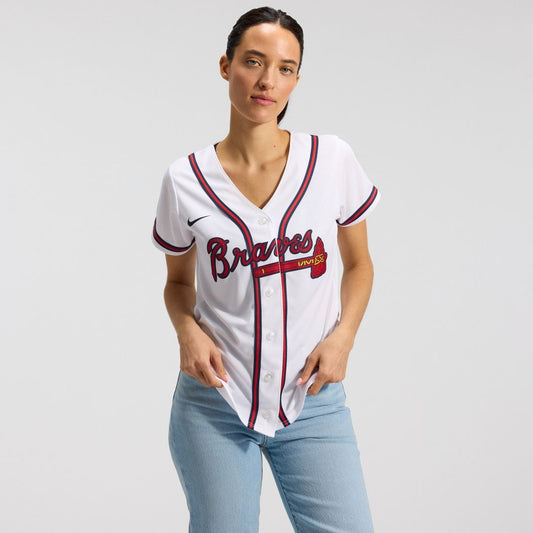Atlanta Braves Nike Women's Home Replica Team Jersey - White MLB Team Jersey Baseball Fan Apparel