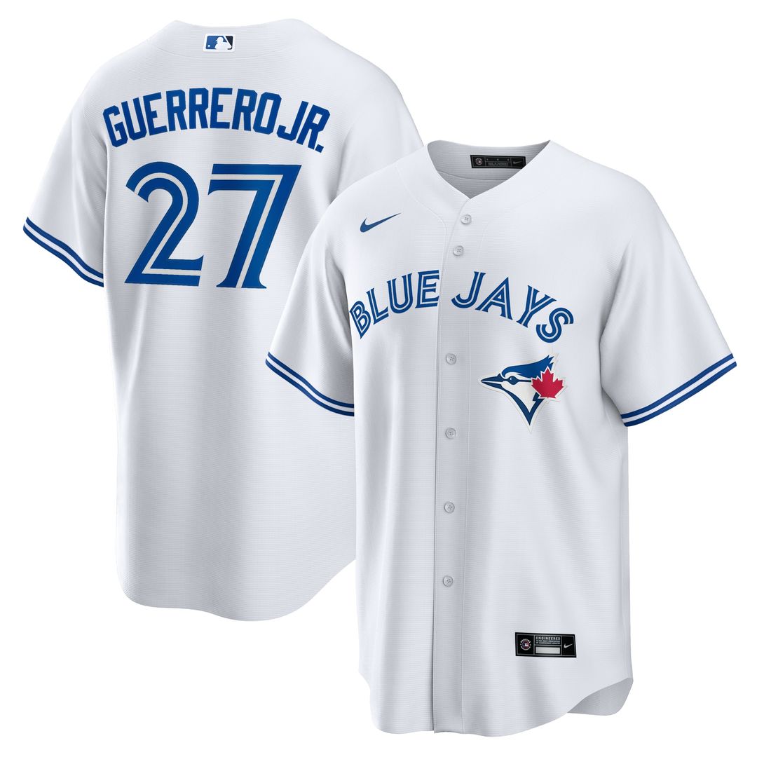 Toronto Blue Jays Vladimir Guerrero Jr. Nike Home Replica Player Name Jersey - White MLB Team Jersey Baseball Fan Apparel