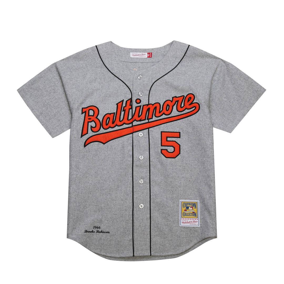 Baltimore Orioles Brooks Robinson Mitchell & Ness Cooperstown 1966 Authentic Jersey - Gray MLB Team Jersey Baseball Fan Apparel