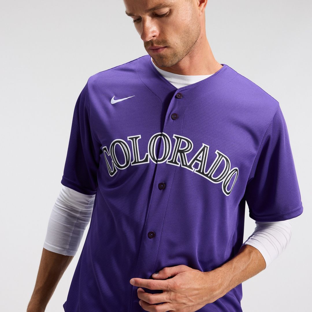 Colorado Rockies Nike Alternate Replica Team Jersey - Purple MLB Team Jersey Baseball Fan Apparel