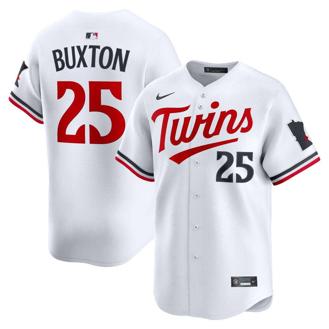 Minnesota Twins Byron Buxton Nike Home Limited Player Jersey - White MLB Team Jersey Baseball Fan Apparel