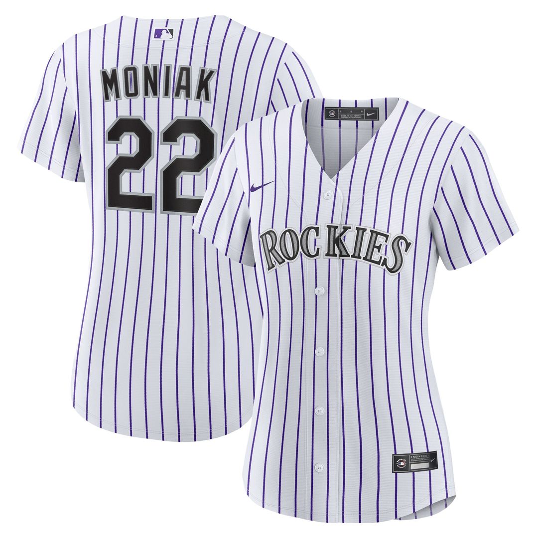 Colorado Rockies Mickey Moniak Nike Women's Home Replica Jersey - White MLB Team Jersey Baseball Fan Apparel