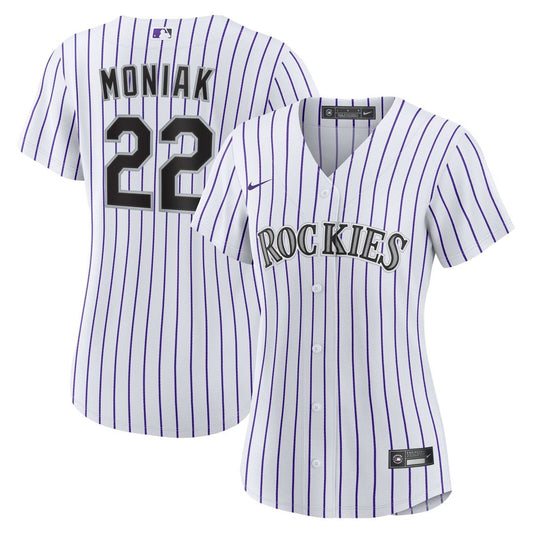 Colorado Rockies Mickey Moniak Nike Women's Home Replica Jersey - White MLB Team Jersey Baseball Fan Apparel