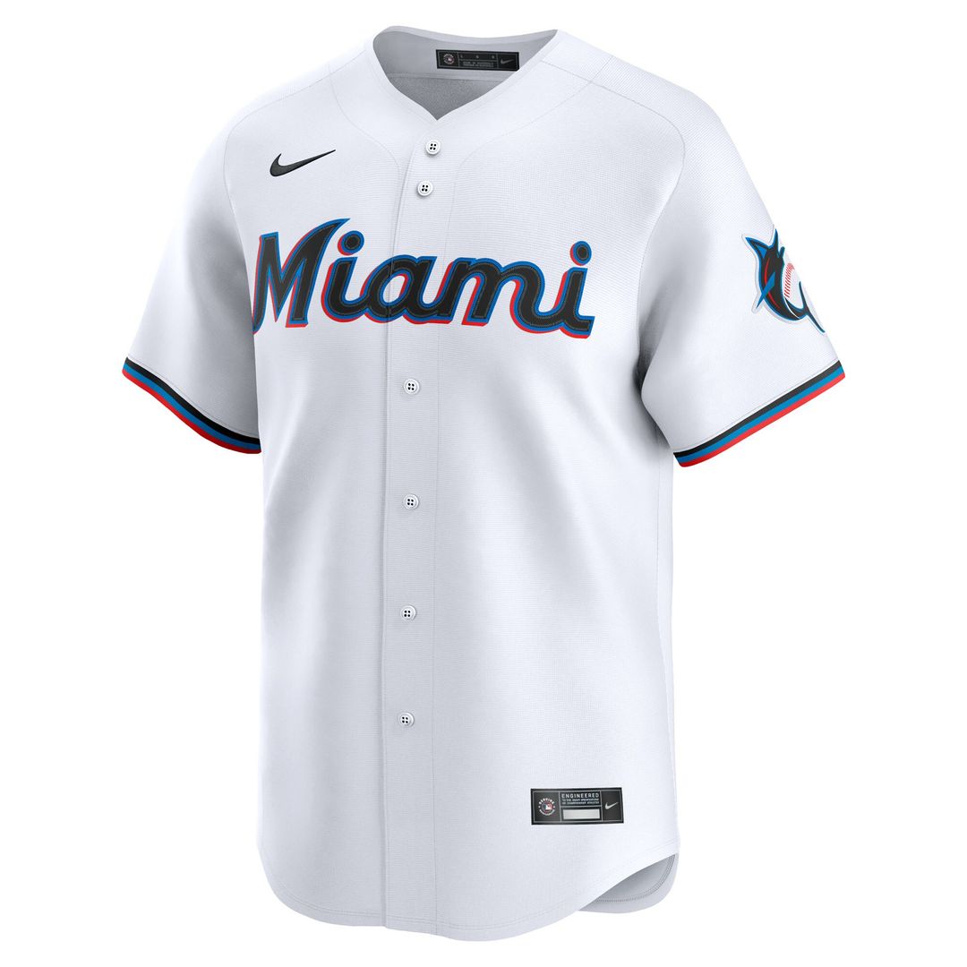 Miami Marlins Nike Home Limited Pick - A - Player Retired Roster Jersey - White MLB Team Jersey Baseball Fan Apparel
