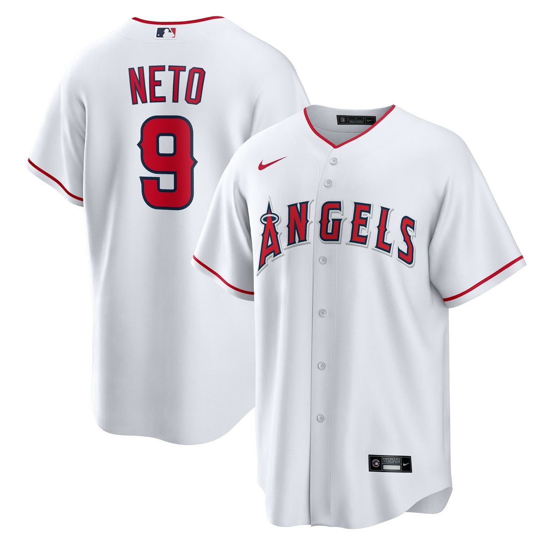 Los Angeles Angels Zach Neto Nike Home Replica Jersey - White MLB Team Jersey Baseball Fan Apparel