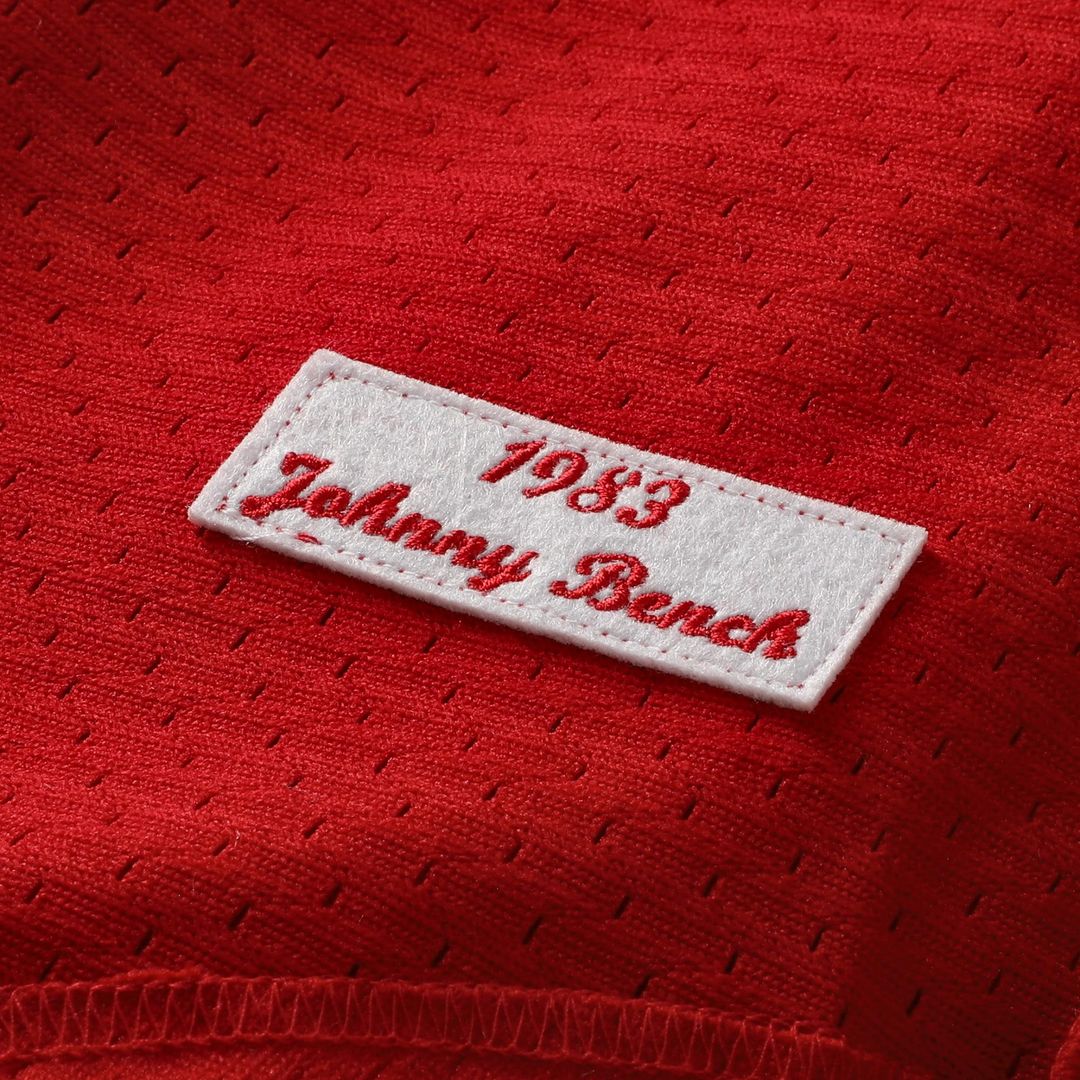 Cincinnati Reds Johnny Bench Mitchell & Ness Cooperstown Big & Tall Mesh Batting Practice Jersey - Red MLB Team Jersey Baseball Fan Apparel
